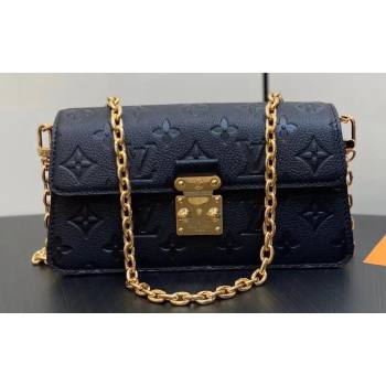 Louis Vuitton Monogram Empreinte leather Wallet On Chain Métis Bag M82637 Black 2023 (kiki-23111367)