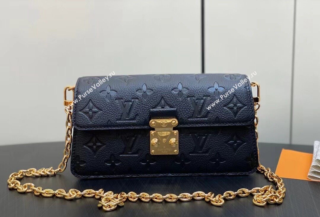Louis Vuitton Monogram Empreinte leather Wallet On Chain Métis Bag M82637 Black 2023 (kiki-23111367)