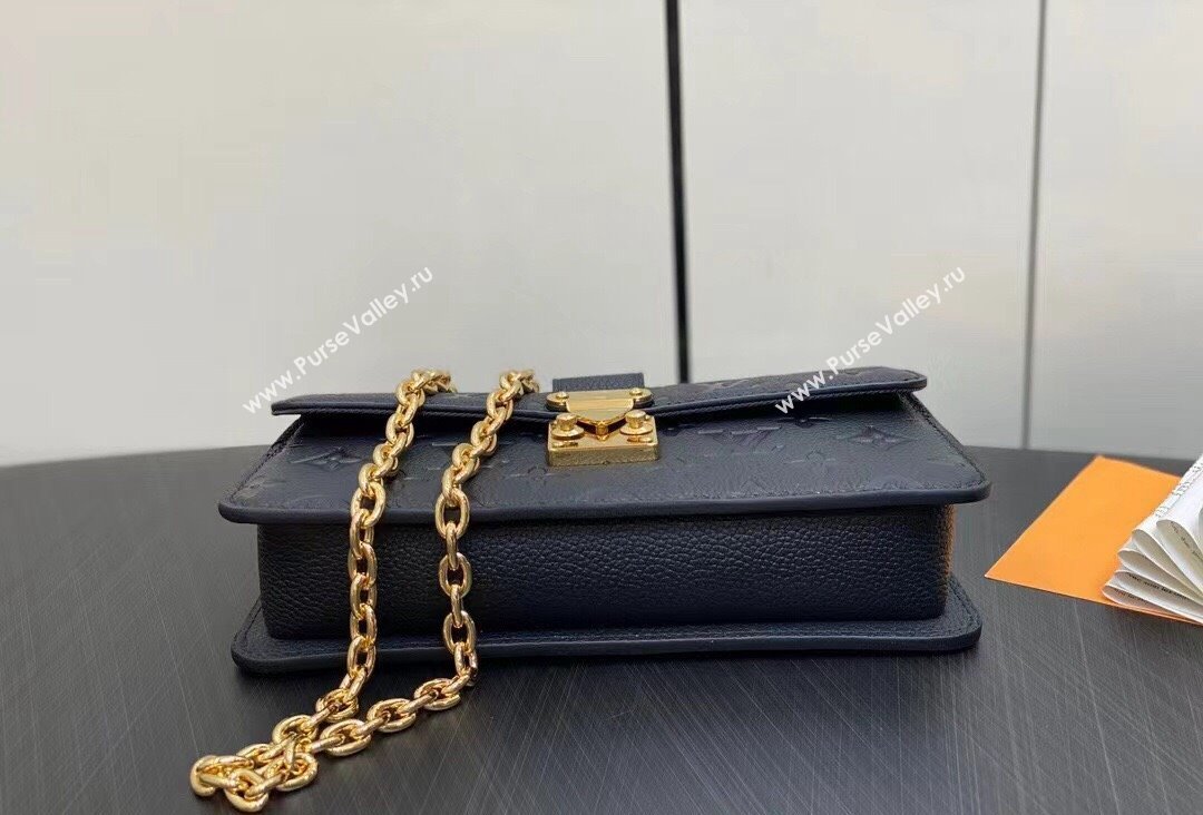 Louis Vuitton Monogram Empreinte leather Wallet On Chain Métis Bag M82637 Black 2023 (kiki-23111367)