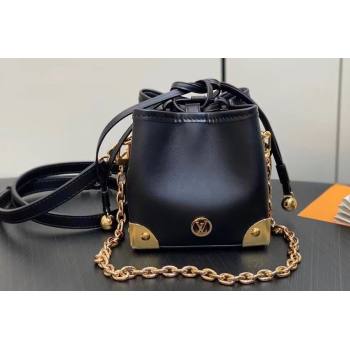 Louis Vuitton LV Charms Noe Purse Bag M82886 Leather Black 2023 (kiki-23111327)