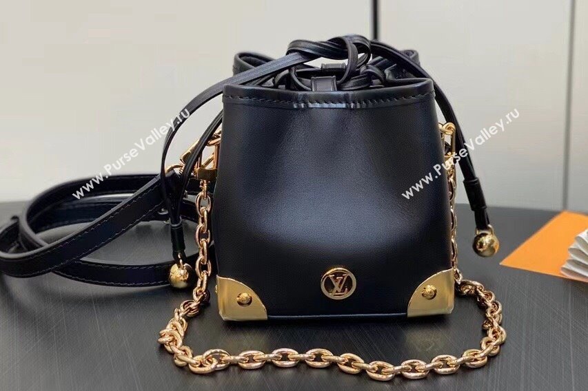 Louis Vuitton LV Charms Noe Purse Bag M82886 Leather Black 2023 (kiki-23111327)