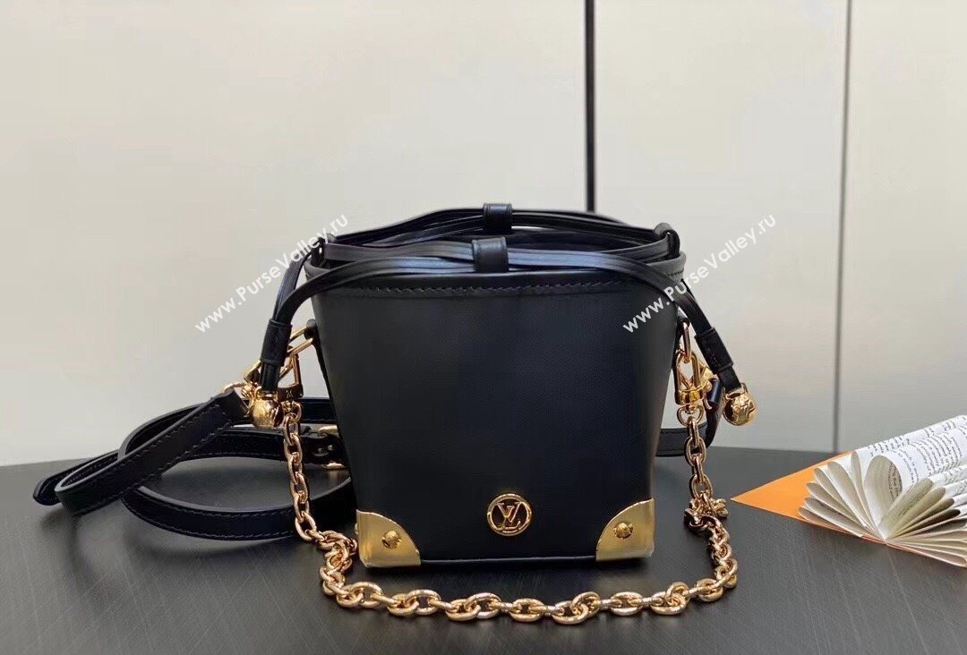 Louis Vuitton LV Charms Noe Purse Bag M82886 Leather Black 2023 (kiki-23111327)