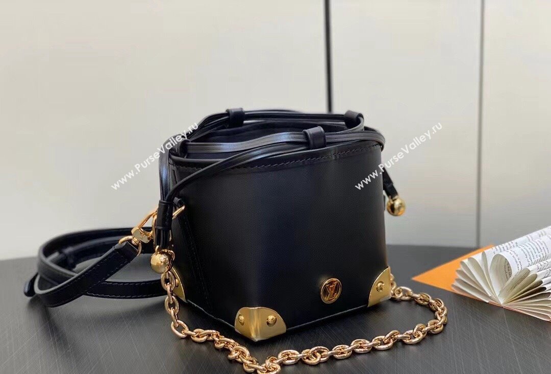 Louis Vuitton LV Charms Noe Purse Bag M82886 Leather Black 2023 (kiki-23111327)