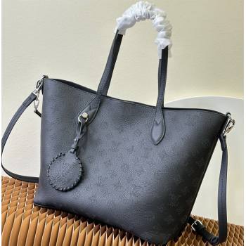 Louis Vuitton Mahina perforated calfskin leather Blossom MM Bag M21851 Black 2023 (kiki-23111347)