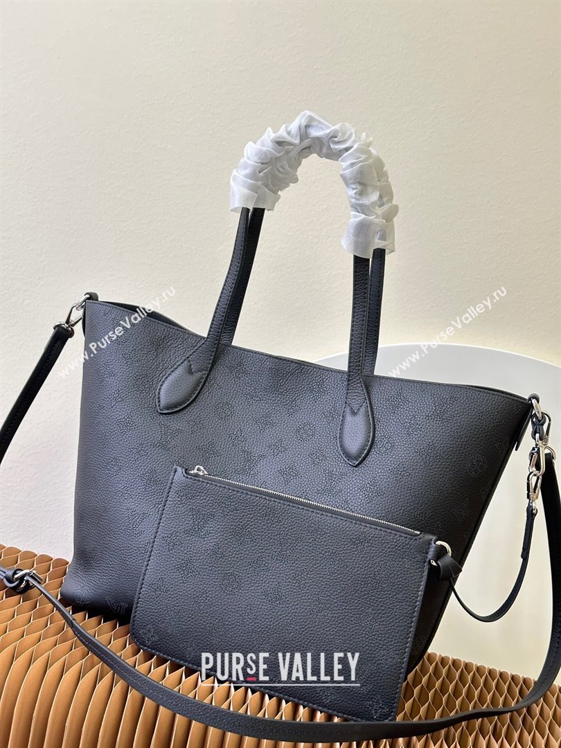 Louis Vuitton Mahina perforated calfskin leather Blossom MM Bag M21851 Black 2023 (kiki-23111347)
