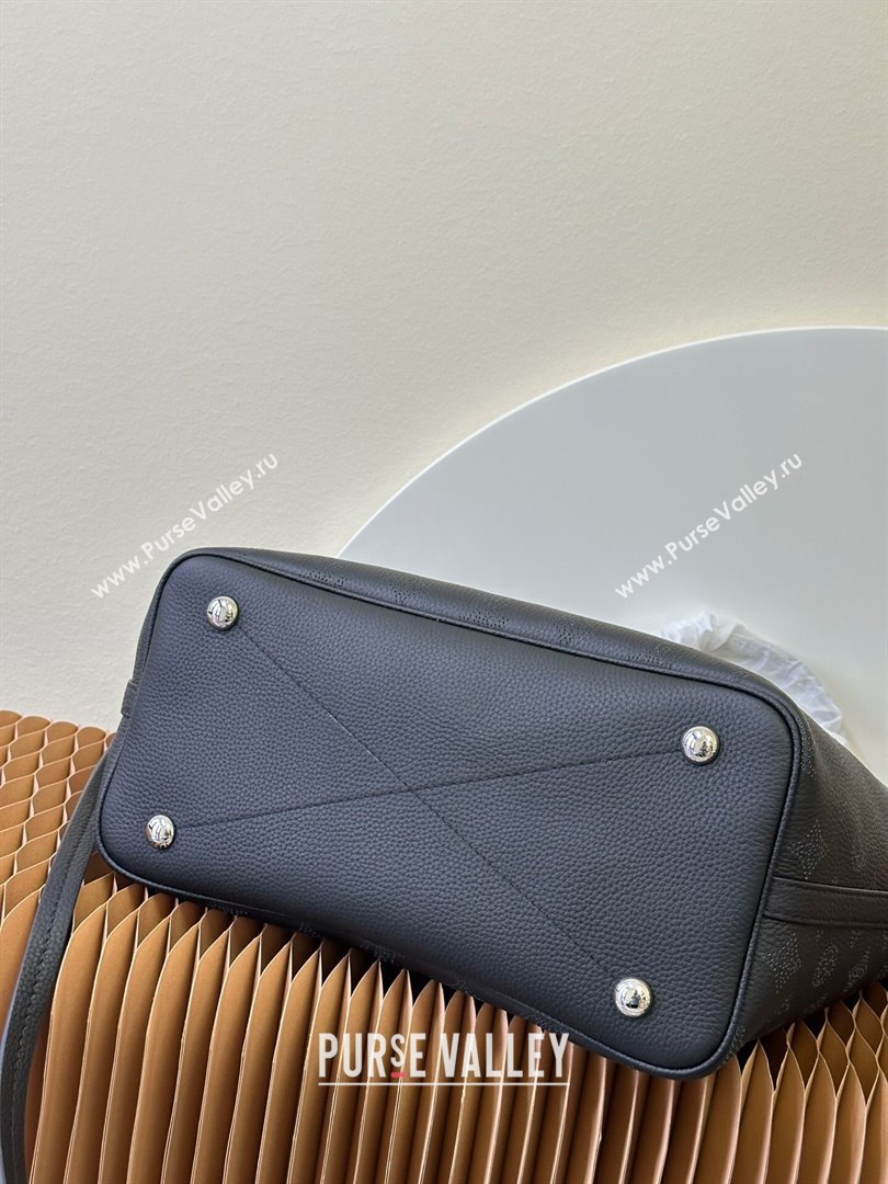 Louis Vuitton Mahina perforated calfskin leather Blossom MM Bag M21851 Black 2023 (kiki-23111347)