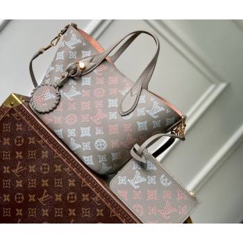 Louis Vuitton Mahina perforated calfskin leather Blossom PM Bag M23758 Flight Mode Gray 2023 (kiki-23111344)