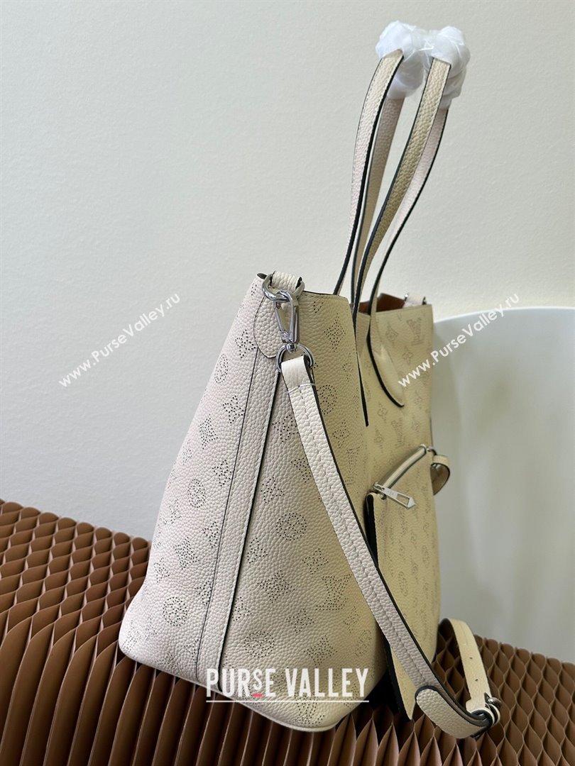 Louis Vuitton Mahina perforated calfskin leather Blossom MM Bag M21850 White 2023 (kiki-23111348)