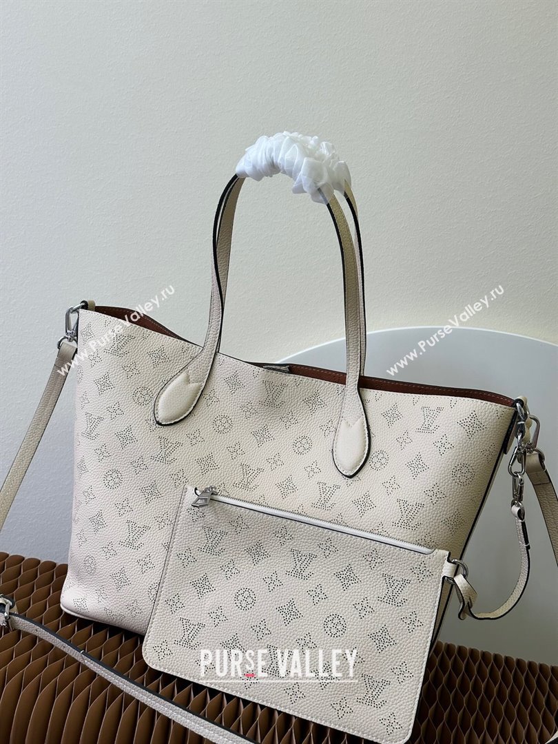 Louis Vuitton Mahina perforated calfskin leather Blossom MM Bag M21850 White 2023 (kiki-23111348)