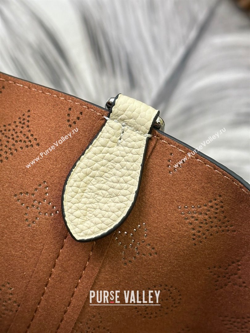 Louis Vuitton Mahina perforated calfskin leather Blossom MM Bag M21850 White 2023 (kiki-23111348)