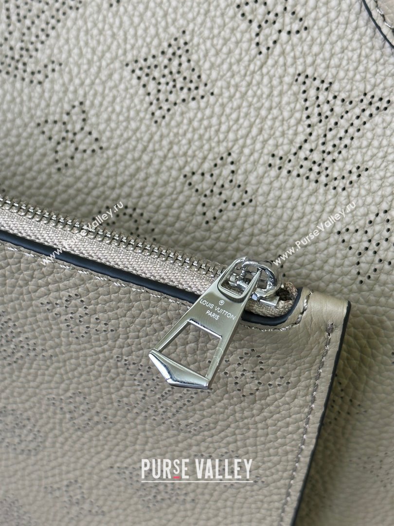Louis Vuitton Mahina perforated calfskin leather Blossom MM Bag M21852 Galet Beige 2023 (kiki-23111349)