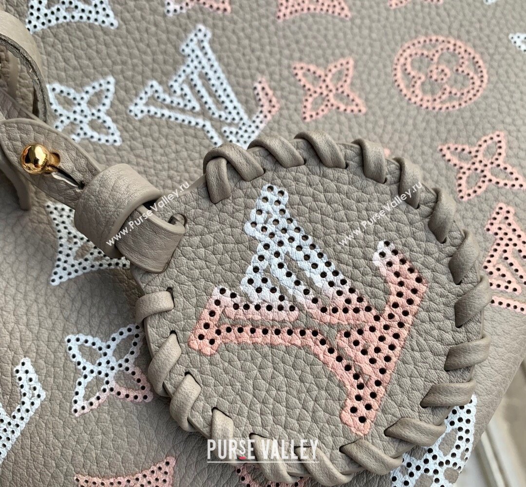 Louis Vuitton Mahina perforated calfskin leather Blossom PM Bag M23758 Flight Mode Gray 2023 (kiki-23111344)