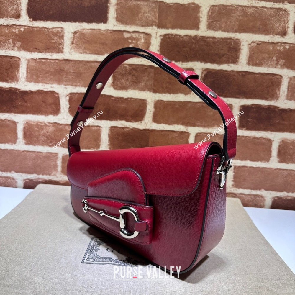 Gucci Horsebit 1955 small shoulder bag 764155 leather Red (dlh-23111420)