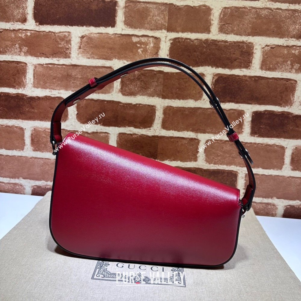 Gucci Horsebit 1955 small shoulder bag 764155 leather Red (dlh-23111420)
