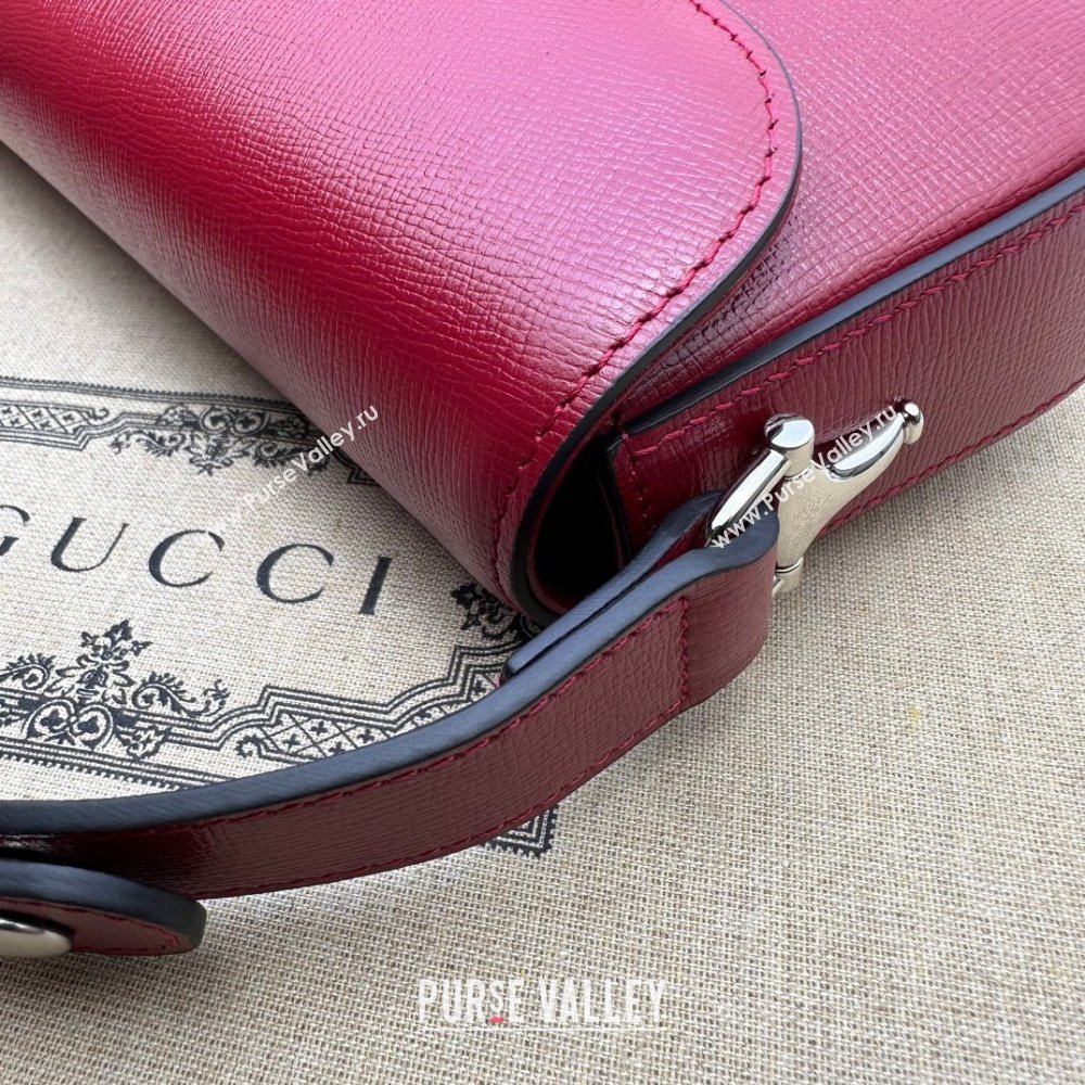 Gucci Horsebit 1955 small shoulder bag 764155 leather Red (dlh-23111420)