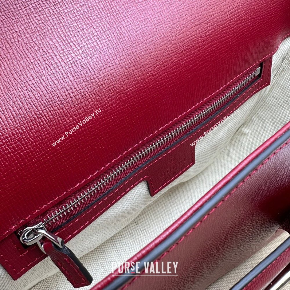 Gucci Horsebit 1955 small shoulder bag 764155 leather Red (dlh-23111420)