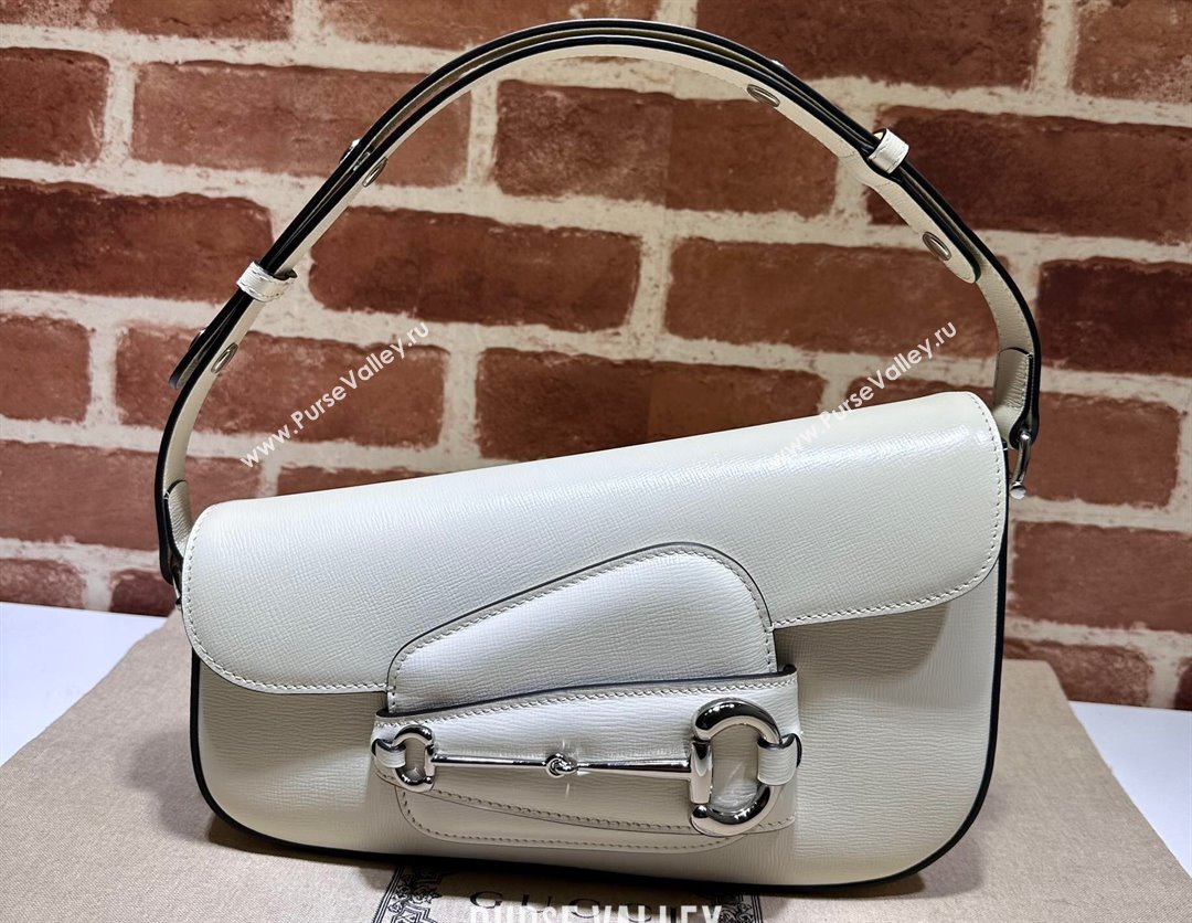 Gucci Horsebit 1955 small shoulder bag 764155 leather White (dlh-23111419)