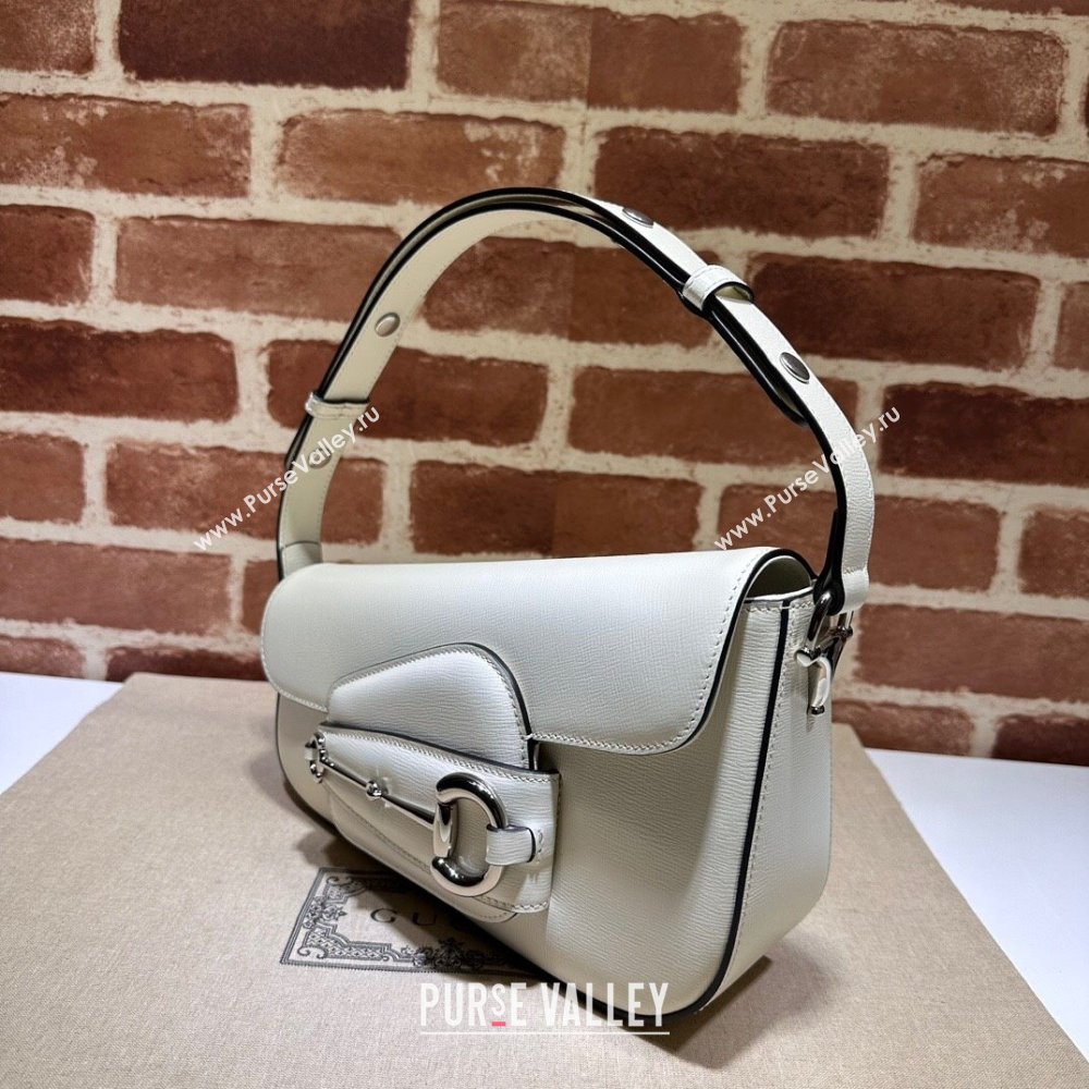 Gucci Horsebit 1955 small shoulder bag 764155 leather White (dlh-23111419)