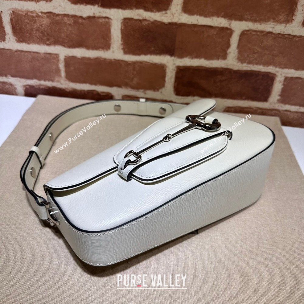 Gucci Horsebit 1955 small shoulder bag 764155 leather White (dlh-23111419)