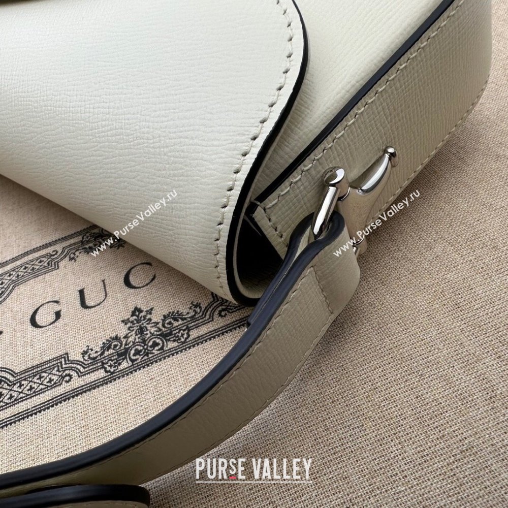 Gucci Horsebit 1955 small shoulder bag 764155 leather White (dlh-23111419)