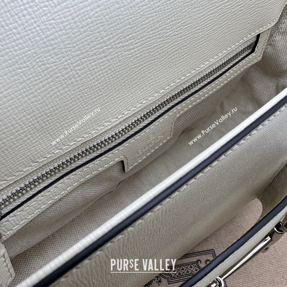 Gucci Horsebit 1955 small shoulder bag 764155 leather White (dlh-23111419)