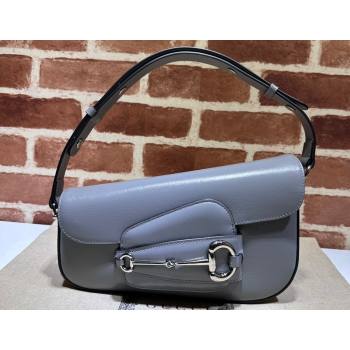 Gucci Horsebit 1955 small shoulder bag 764155 leather Gray (dlh-23111421)