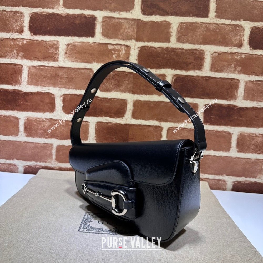 Gucci Horsebit 1955 small shoulder bag 764155 leather Black (dlh-23111418)