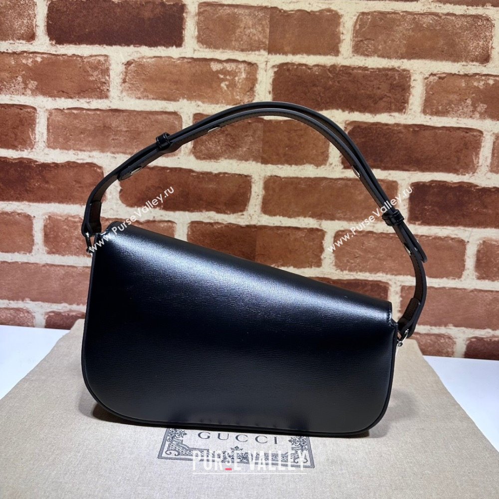 Gucci Horsebit 1955 small shoulder bag 764155 leather Black (dlh-23111418)