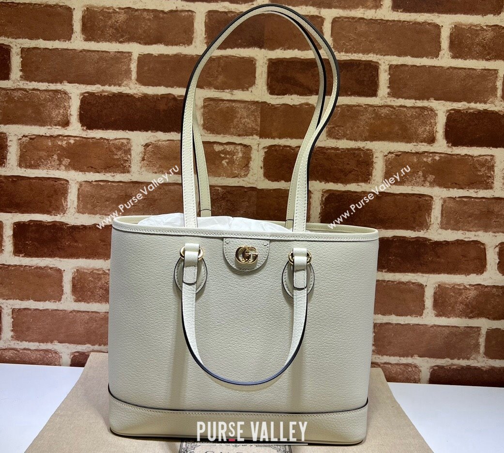Gucci Ophidia mini tote bag 765043 Leather White 2024 (dlh-23112302)