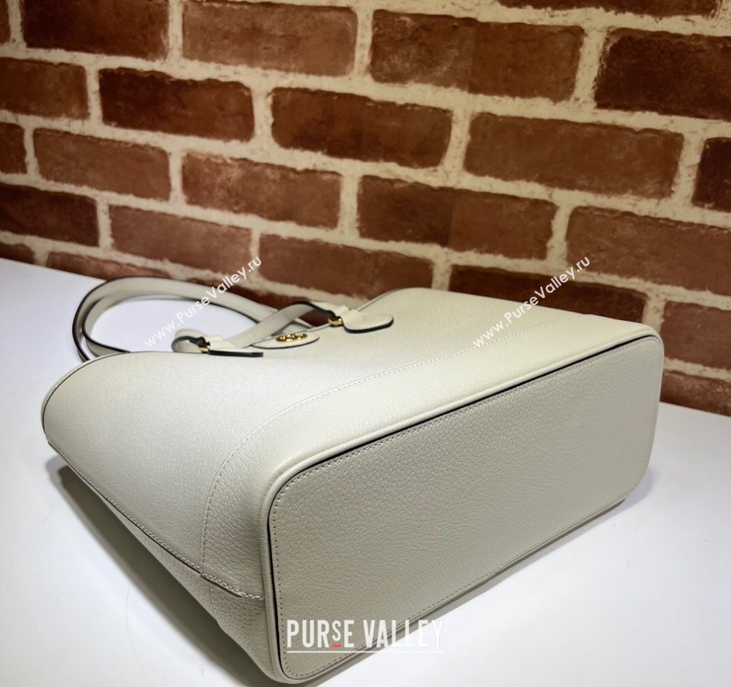Gucci Ophidia mini tote bag 765043 Leather White 2024 (dlh-23112302)