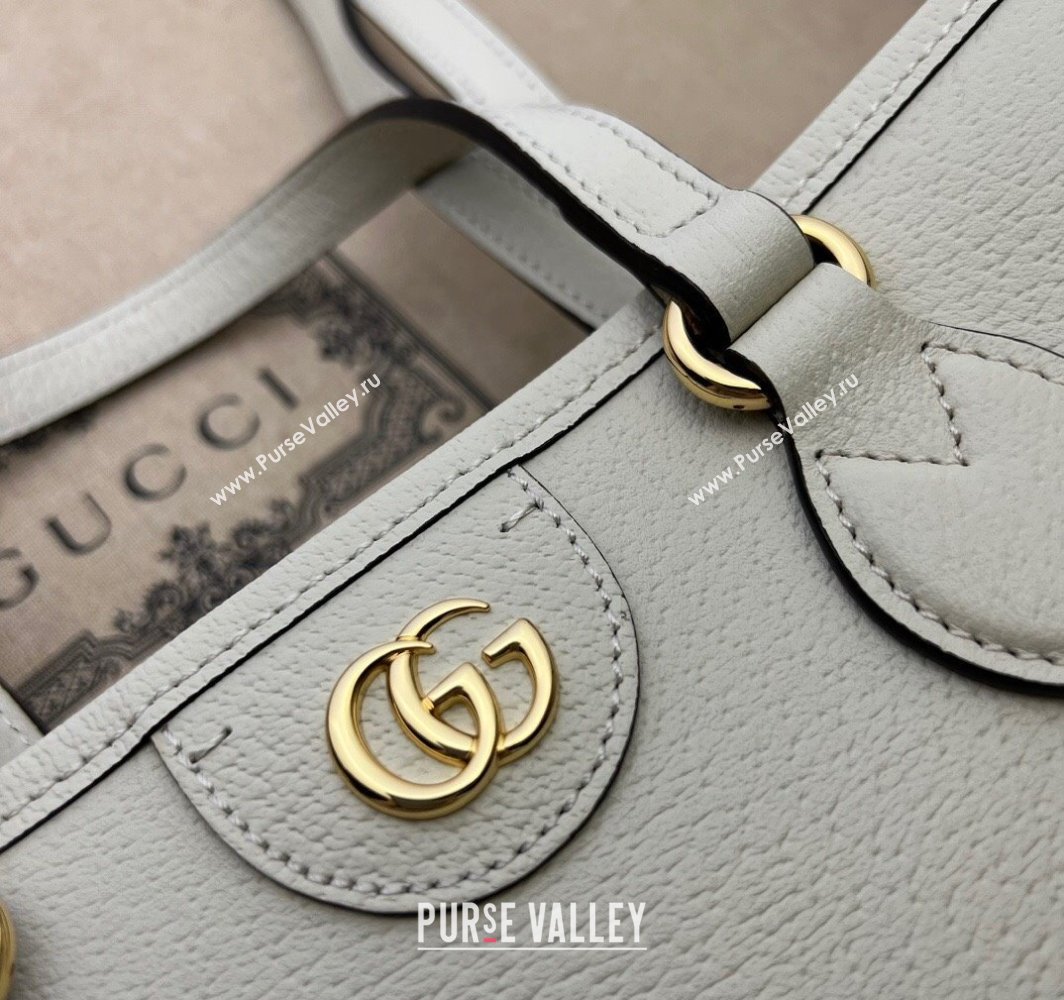 Gucci Ophidia mini tote bag 765043 Leather White 2024 (dlh-23112302)