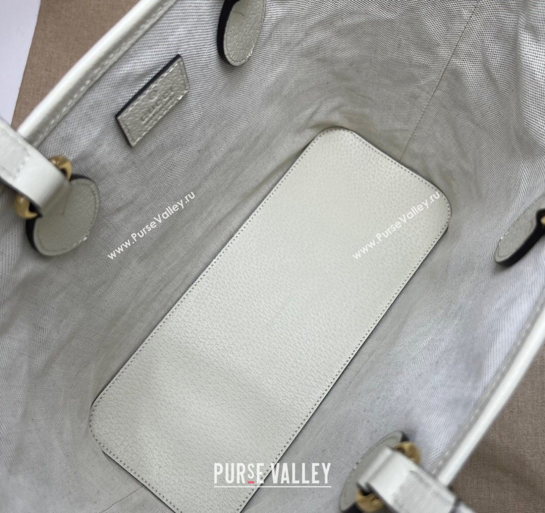 Gucci Ophidia mini tote bag 765043 Leather White 2024 (dlh-23112302)