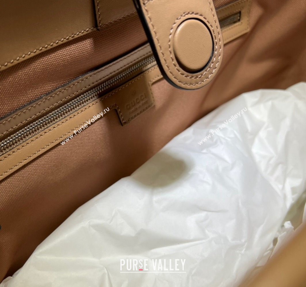 Gucci GG Marmont large tote bag 739684 matelassé chevron leather Beige 2024 (dlh-23112305)