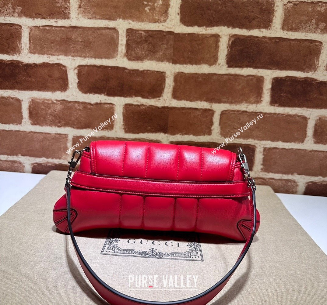 Gucci Horsebit Chain small shoulder bag 764339 quilted leather Red (dlh-23111412)