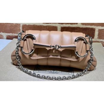 Gucci Horsebit Chain small shoulder bag 764339 quilted leather Beige (dlh-23111413)