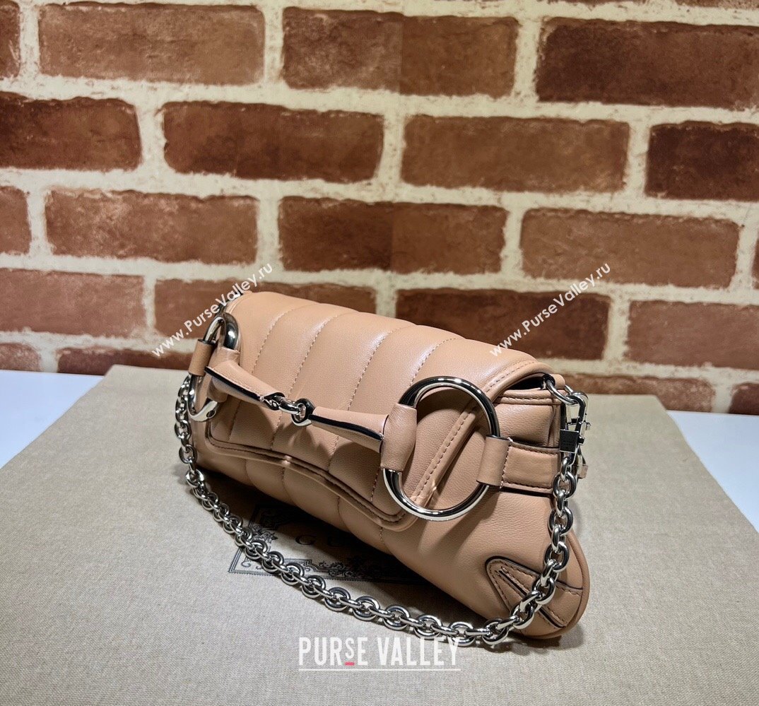 Gucci Horsebit Chain small shoulder bag 764339 quilted leather Beige (dlh-23111413)