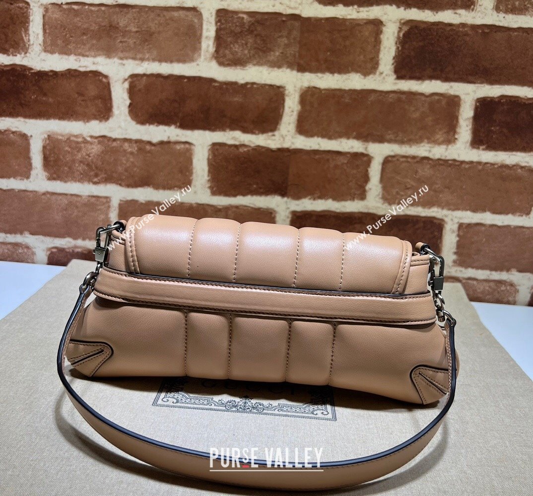 Gucci Horsebit Chain small shoulder bag 764339 quilted leather Beige (dlh-23111413)