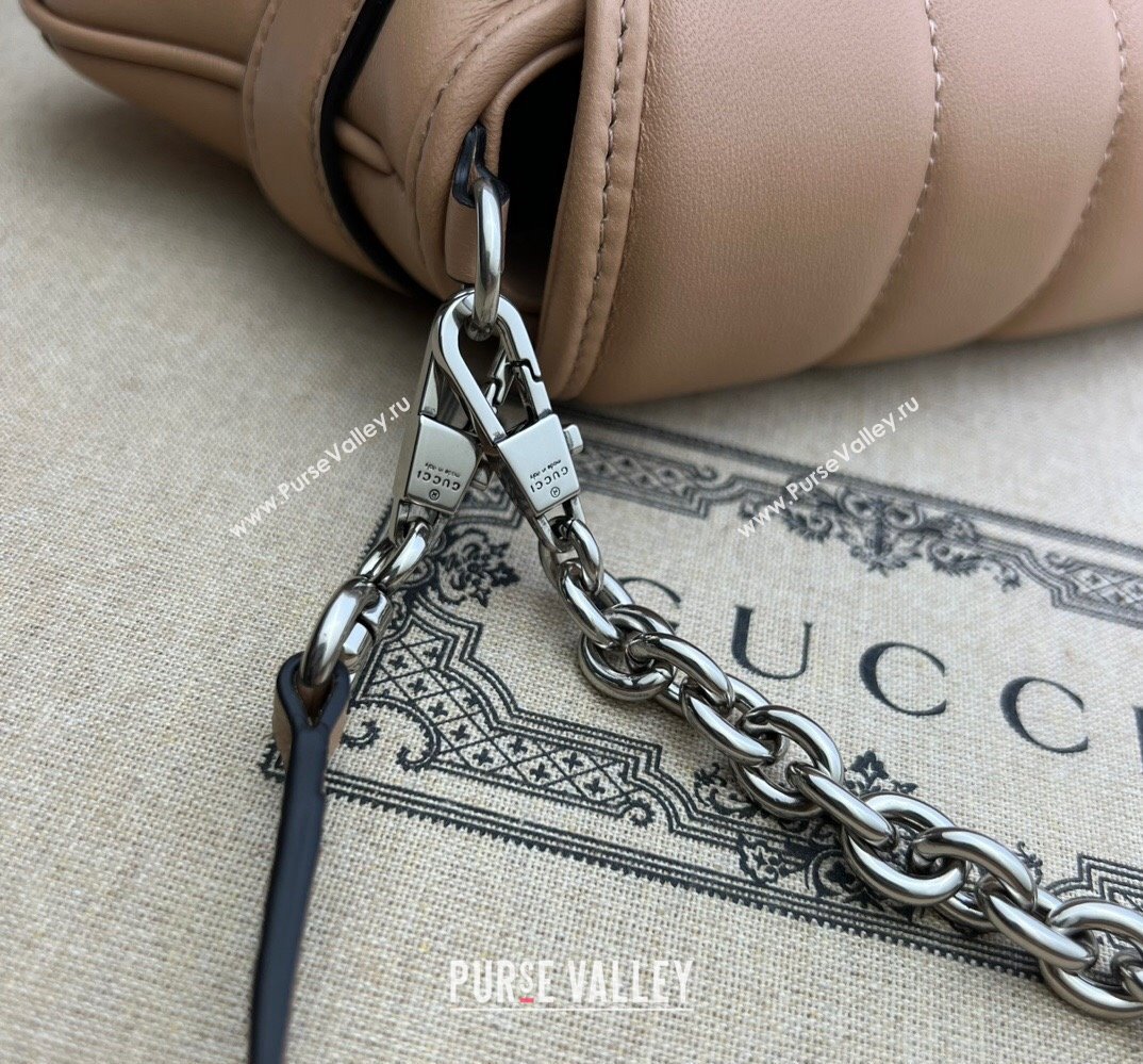 Gucci Horsebit Chain small shoulder bag 764339 quilted leather Beige (dlh-23111413)