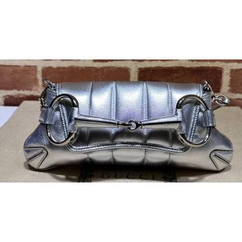 Gucci Horsebit Chain small shoulder bag 764339 quilted leather Silver (dlh-23111417)
