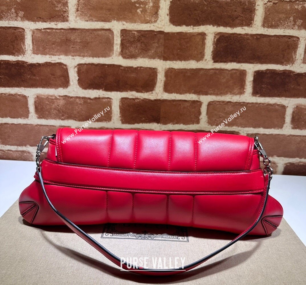 Gucci Horsebit Chain medium shoulder bag 764255 quilted leather Red (dlh-23111403)