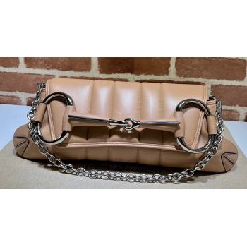 Gucci Horsebit Chain medium shoulder bag 764255 quilted leather Beige (dlh-23111404)