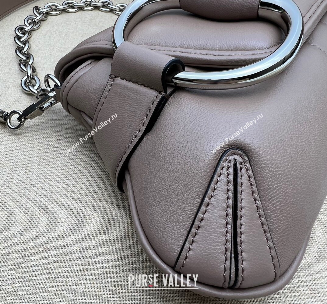 Gucci Horsebit Chain medium shoulder bag 764255 quilted leather Nude (dlh-23111405)