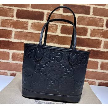 Gucci Jumbo GG small tote bag 726762 leather Black 2023 (dlh-23111422)
