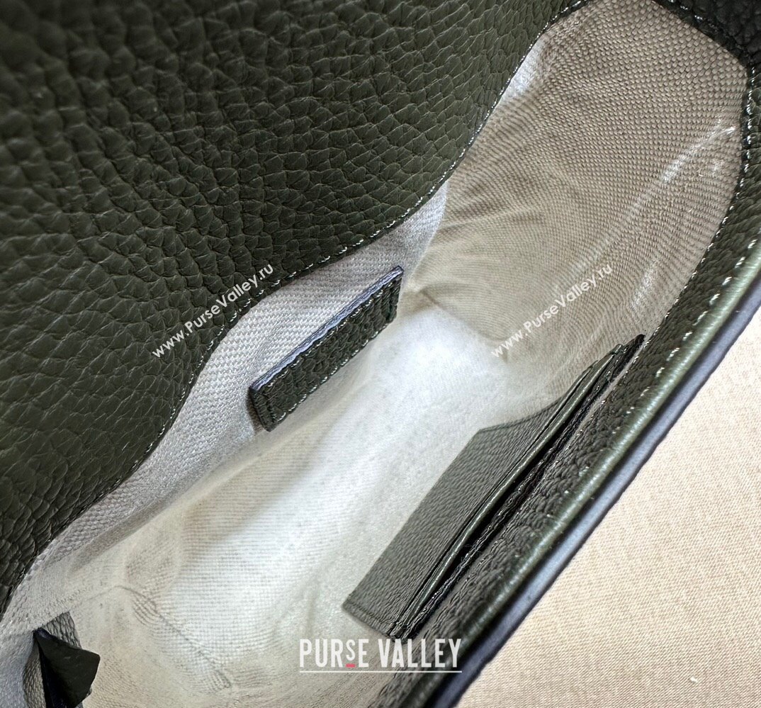 Gucci Jumbo GG small messenger bag 760235 leather Green 2023 (dlh-23111427)