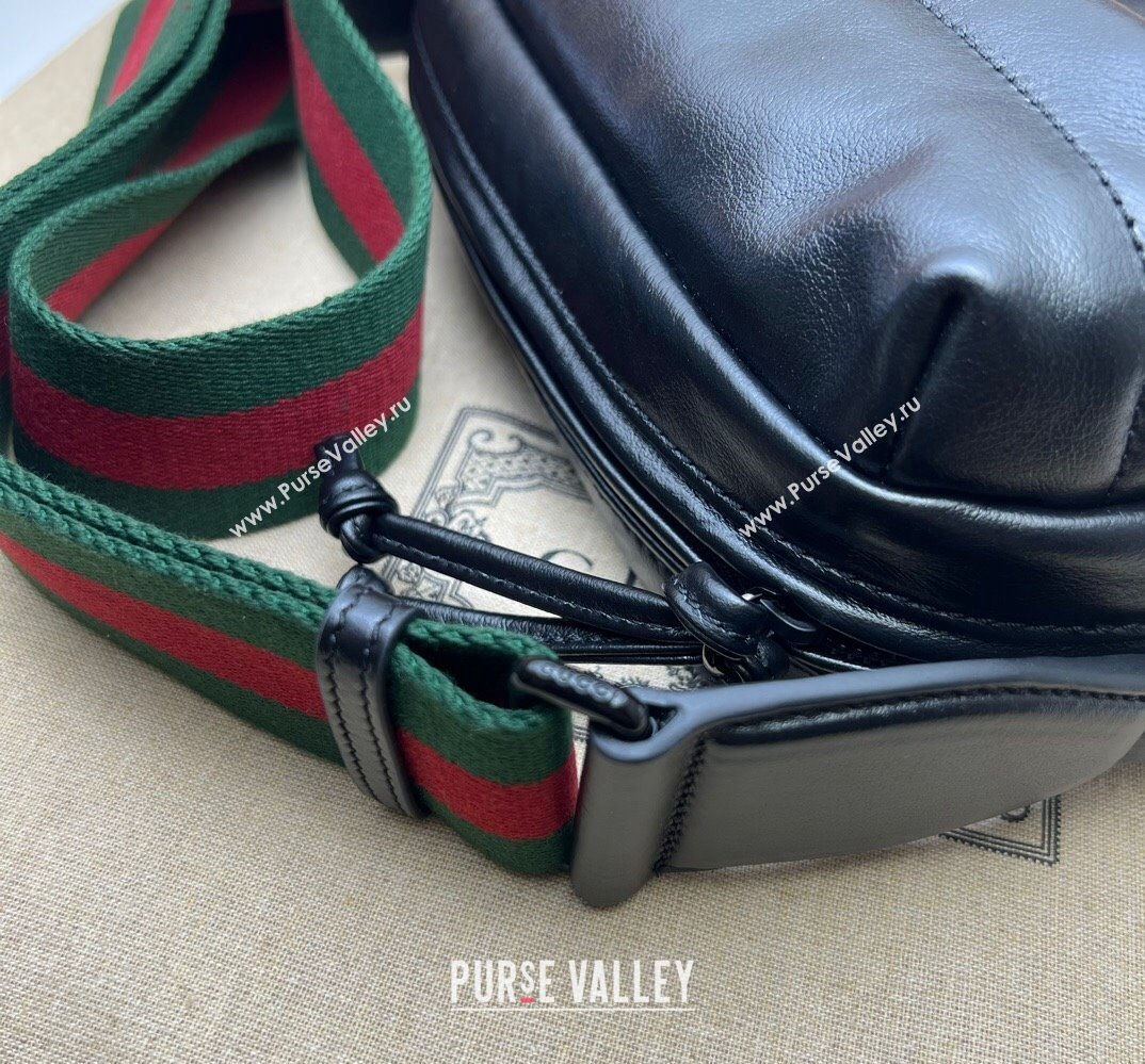 Gucci Shoulder bag with tonal Double G 725696 Leather Black 2023 (dlh-23111504)