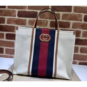 Gucci Medium Interlocking G tote bag 727721 White cotton canvas 2024 (dlh-23112202)