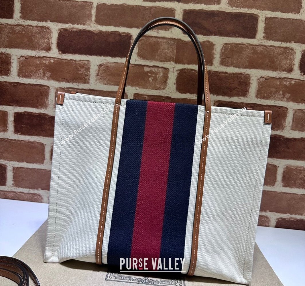 Gucci Medium Interlocking G tote bag 727721 White cotton canvas 2024 (dlh-23112202)