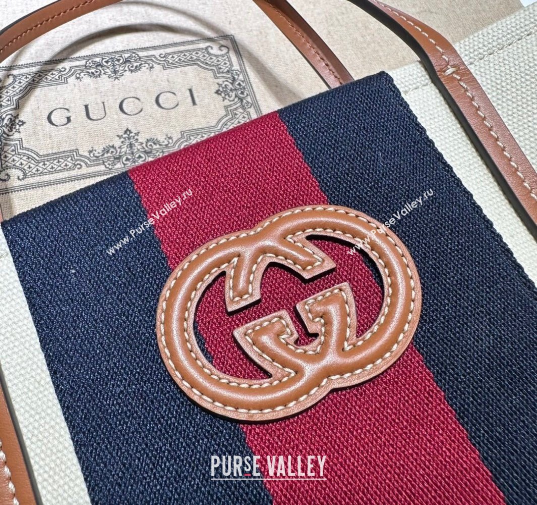 Gucci Medium Interlocking G tote bag 727721 White cotton canvas 2024 (dlh-23112202)