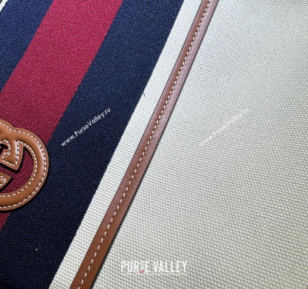 Gucci Medium Interlocking G tote bag 727721 White cotton canvas 2024 (dlh-23112202)