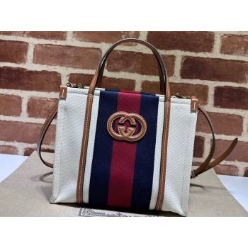Gucci Mini Interlocking G tote bag 727735 White cotton canvas 2024 (dlh-23112204)
